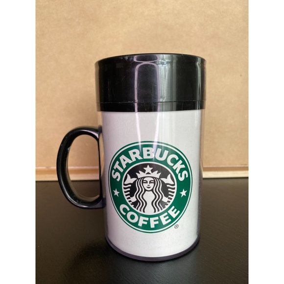 STARBUCKS THERMOSERV MUG - Siren Logo - Handle - Travel Mug - Plastic - 13 oz. - Picture 3 of 9